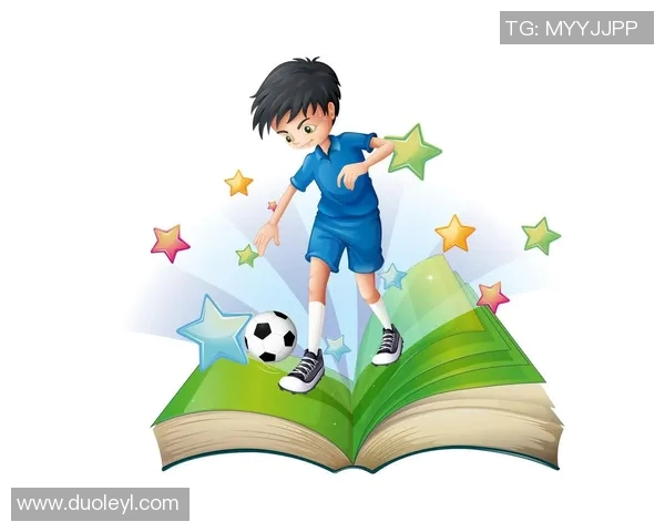 阳光下的足球明星卡通画展现运动激情与青春活力的完美结合