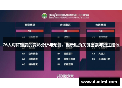 76人对阵雄鹿的竞彩分析与预测，揭示胜负关键因素与投注建议